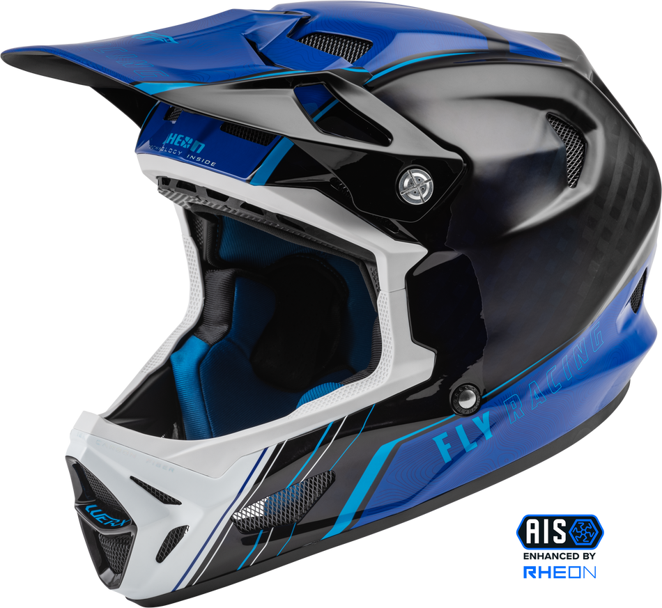 FLY RACING Youth Werx-R Carbon Helmet Blue/Carbon Yl 73-9222YL