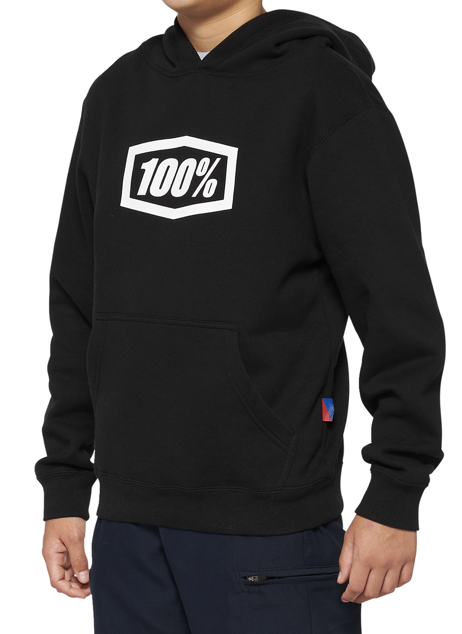100% Youth Icon Hoodie - Black - Small 20030-00000