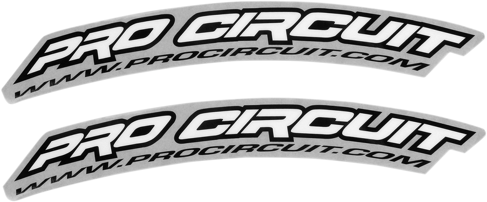 PRO CIRCUIT Front Fender Decal - .Com - White DC0010