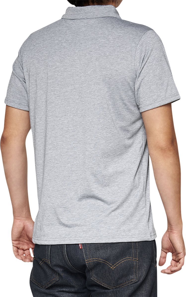 100% Corpo Polo Shirt - Heather Gray/White - XL 35019-252-13