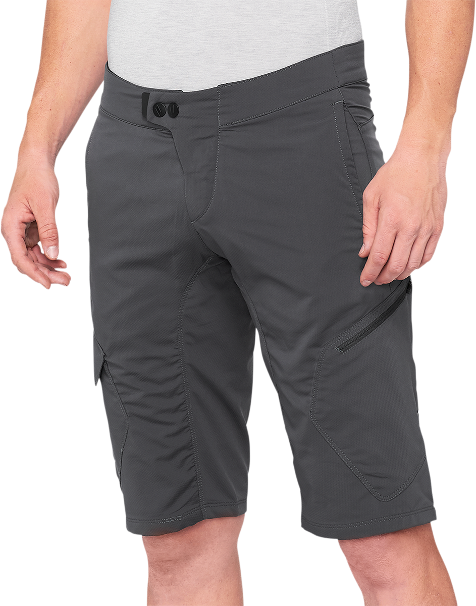 100% Ridecamp Shorts - Charcoal - US 38 40029-00012