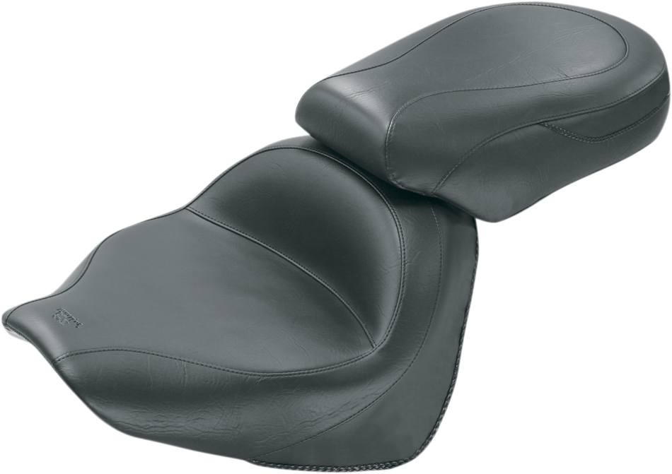 MUSTANG Seat - Vintage - Wide - Touring - Without Driver Backrest - Two-Piece - Smooth - Black 76563