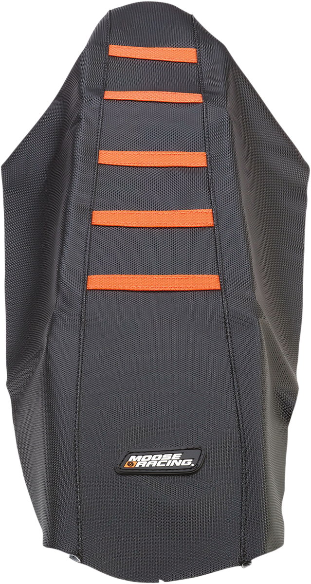 MOOSE RACING Ribbed Seat Cover - Black Cover/Orange Ribs - KTM KTM12507-336RT