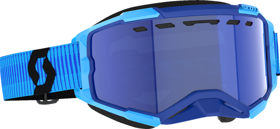 SCOTT Fury Snow Cross Goggle - Blue/Black - Enhancer Blue Chrome 278605-1034347
