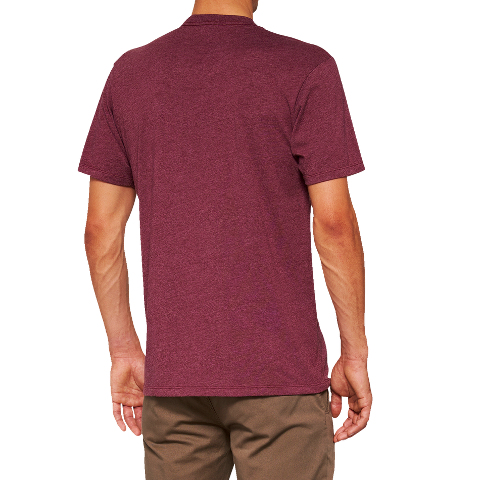 100% Icon T-Shirt - Maroon - Large 20000-00032