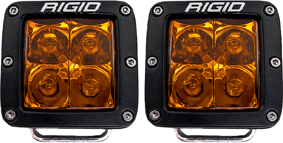 RIGID D-Series Spot Amber Pro Pair 20252