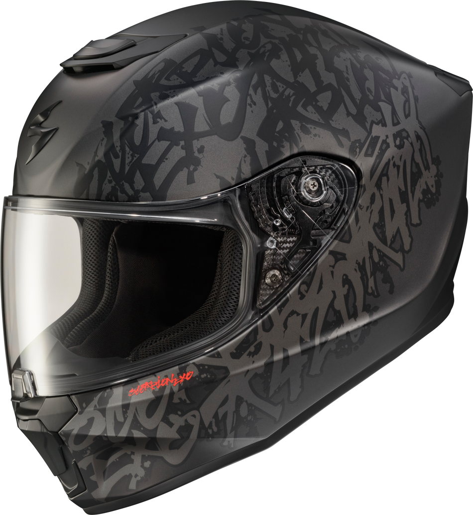 SCORPION EXO Exo-R420 Full-Face Helmet Grunge Phantom Md 42-2104