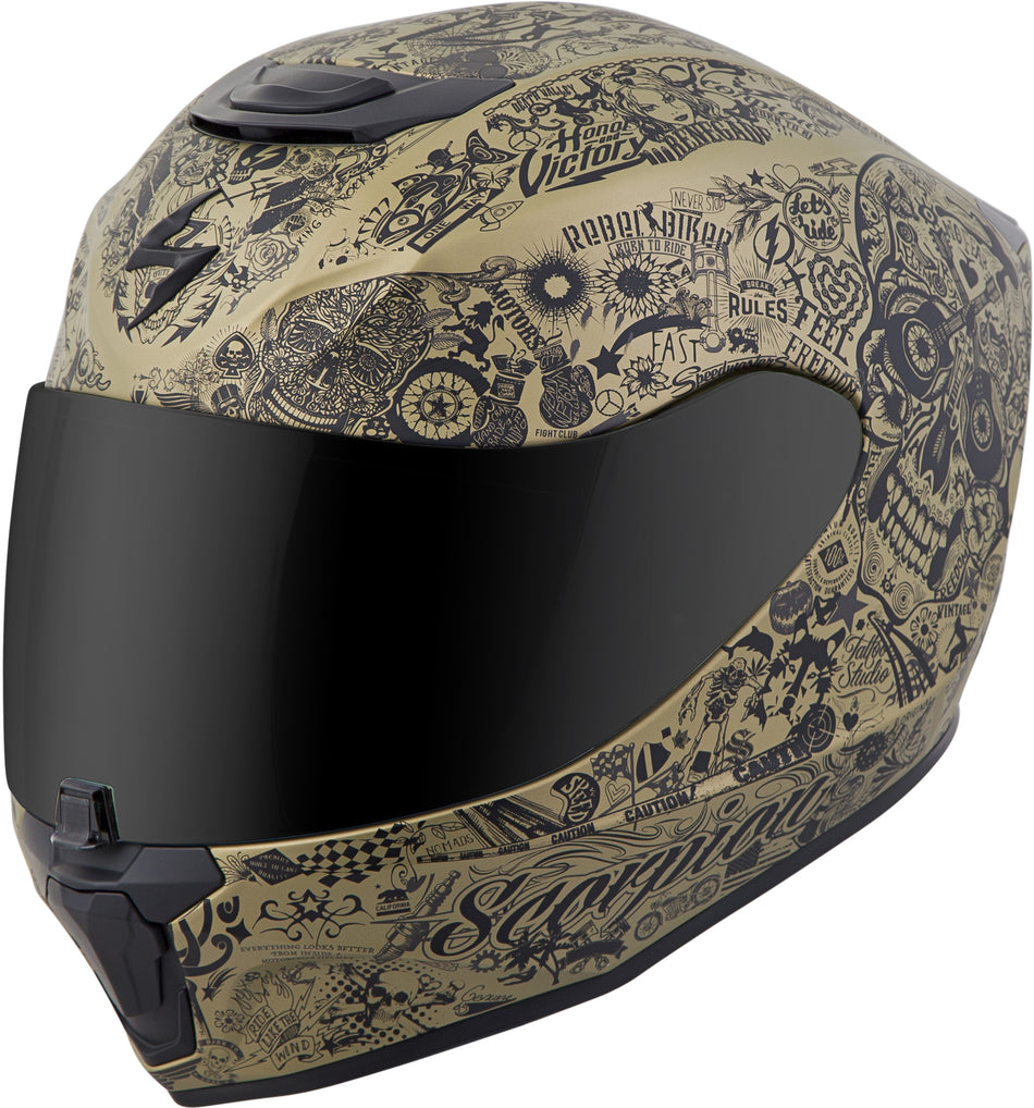 SCORPION EXO Exo-R420 Full-Face Helmet Shake Gold Sm 42-1323