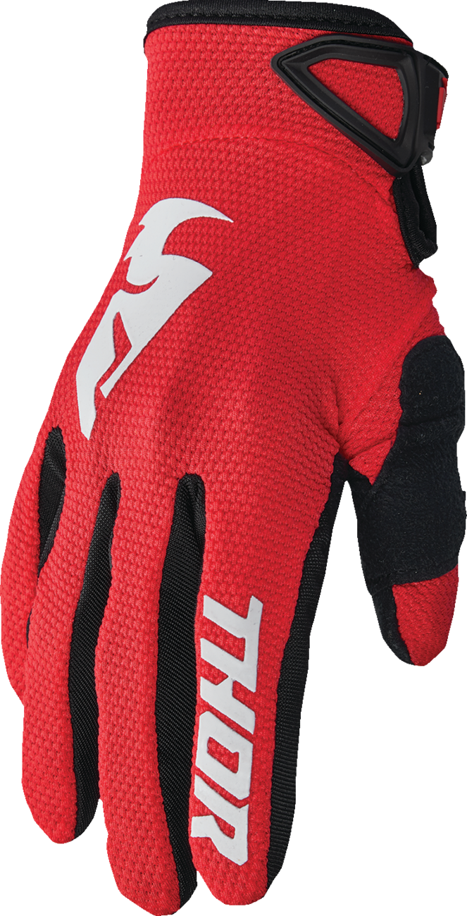THOR Youth Sector Gloves - Red/White - Medium 3332-1746