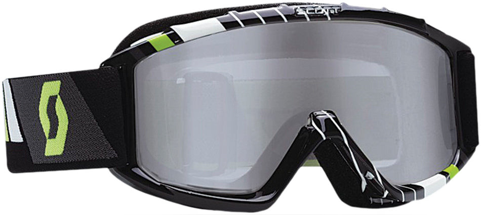SCOTT 89si Pro Youth Goggle Race Black/Green W/Silver Lens 219810-4601269