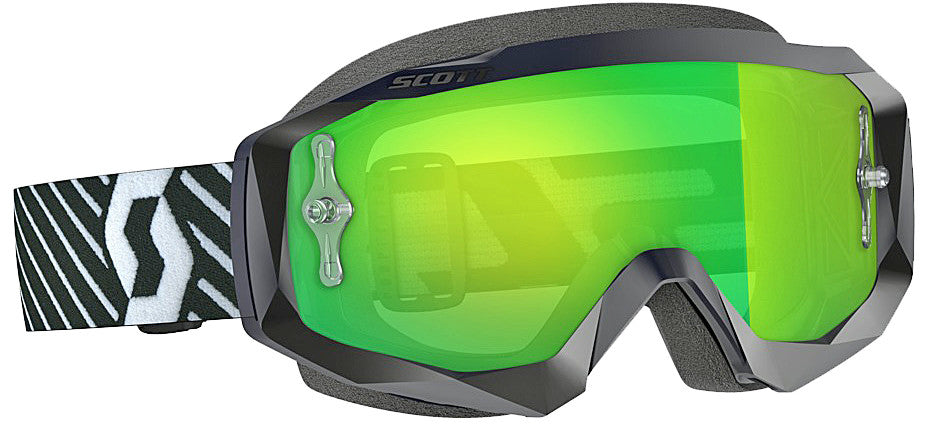 SCOTT Hustle Goggle X Black/White W/Green Chrome Works 268183-1007279