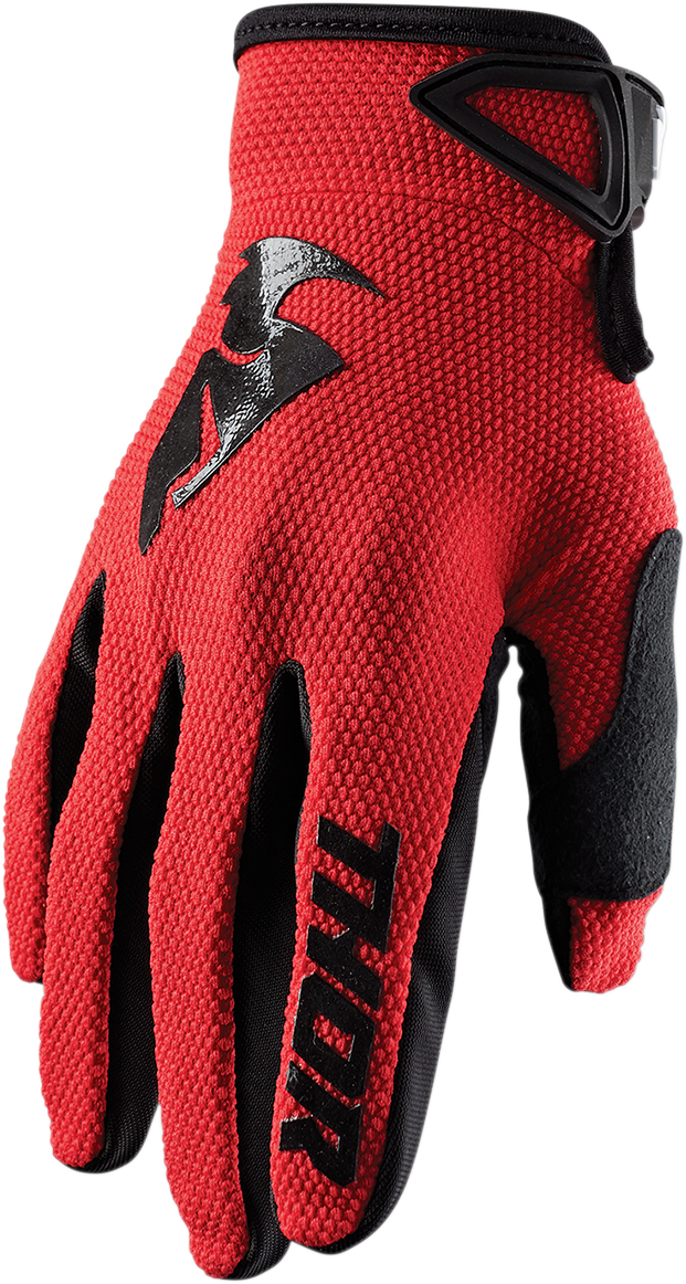 THOR Sector Gloves - Red/Black - Medium 3330-5873