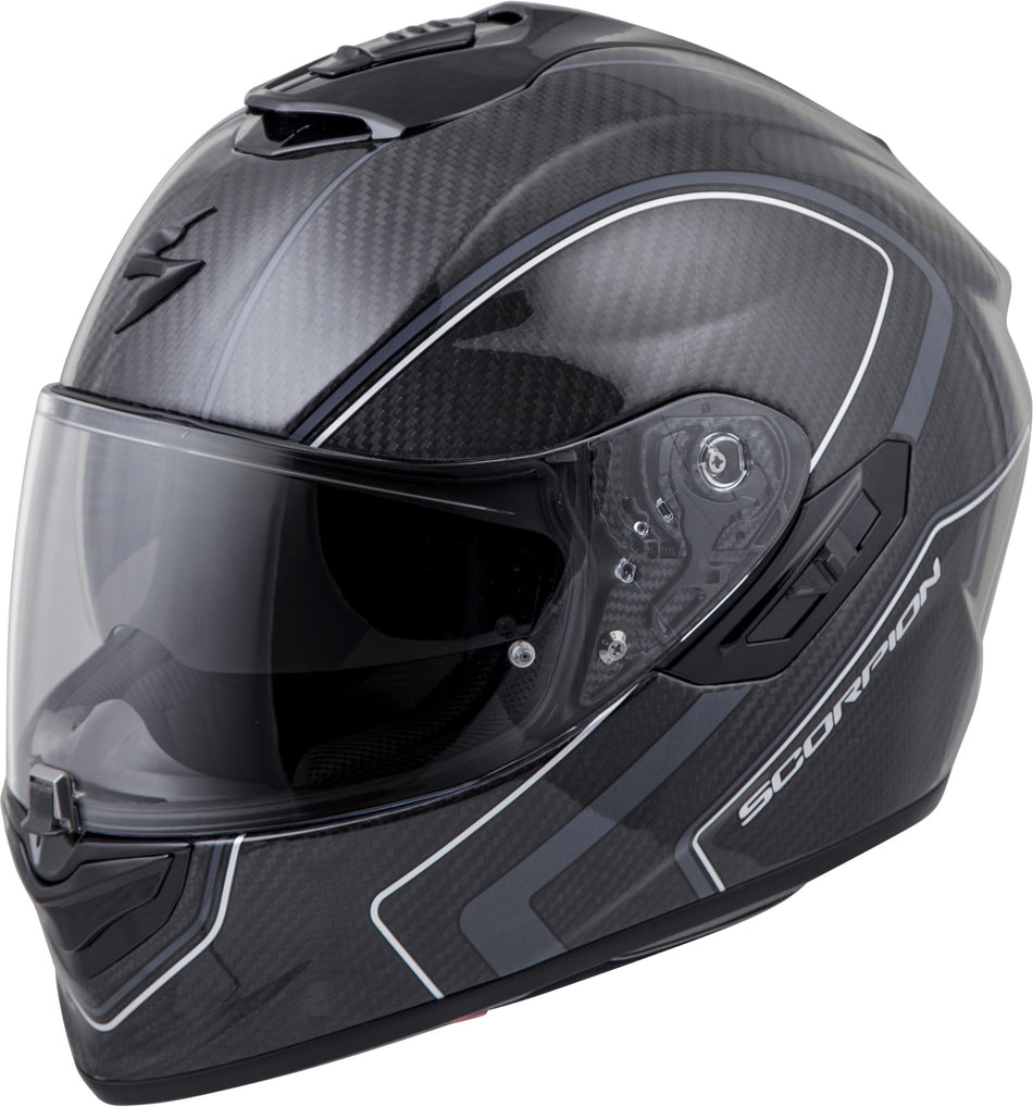 SCORPION EXO Exo-St1400 Carbon Full-Face Helmet Antrim Grey Lg 14C-1015