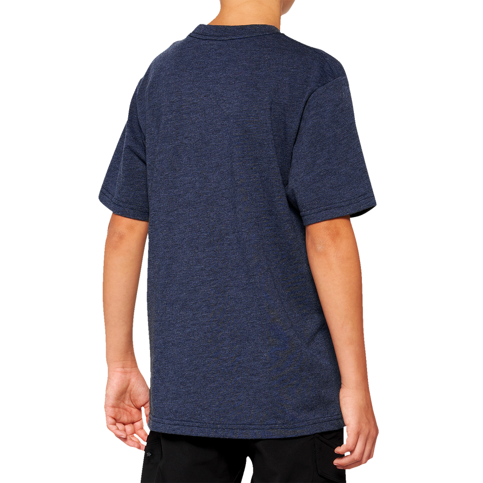 100% Youth Icon T-Shirt - Navy - Medium 20001-00013