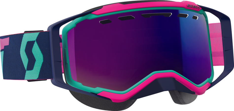 SCOTT Goggle Prospect Snow Teal/Pink W/Teal Chrome 262581-5720315