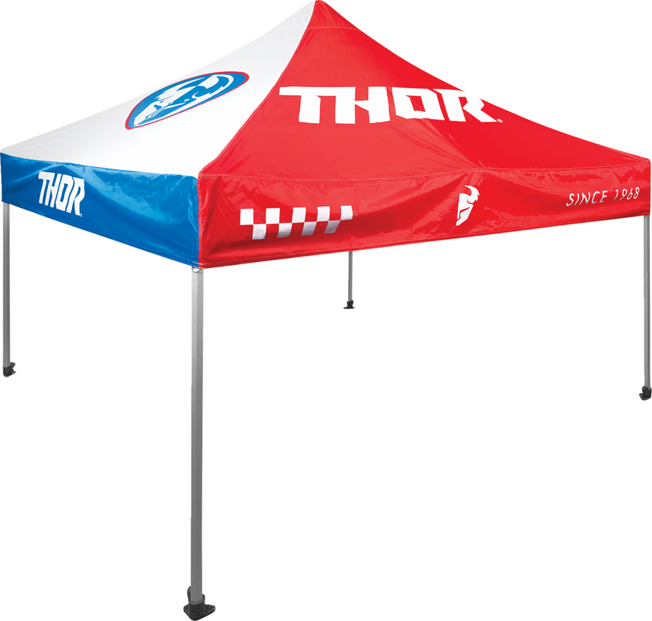 THOR Track Canopy - 10' x 10' - Red/White/Blue 4030-0066