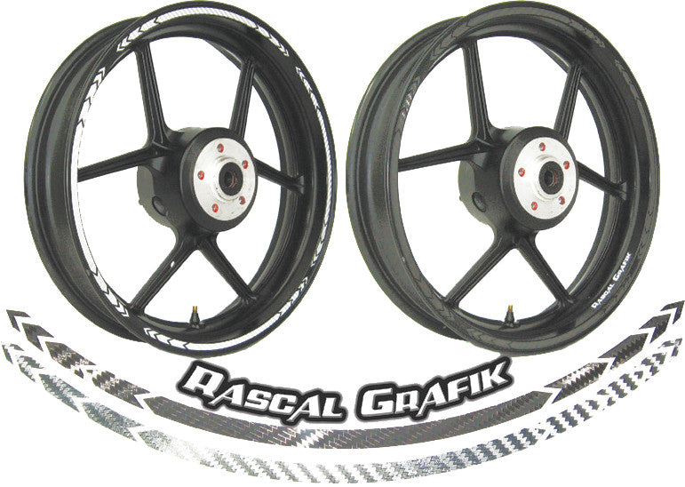 RASCAL GRAFIK Wheel Stripe Kit Carbon Slv 17" RA36916
