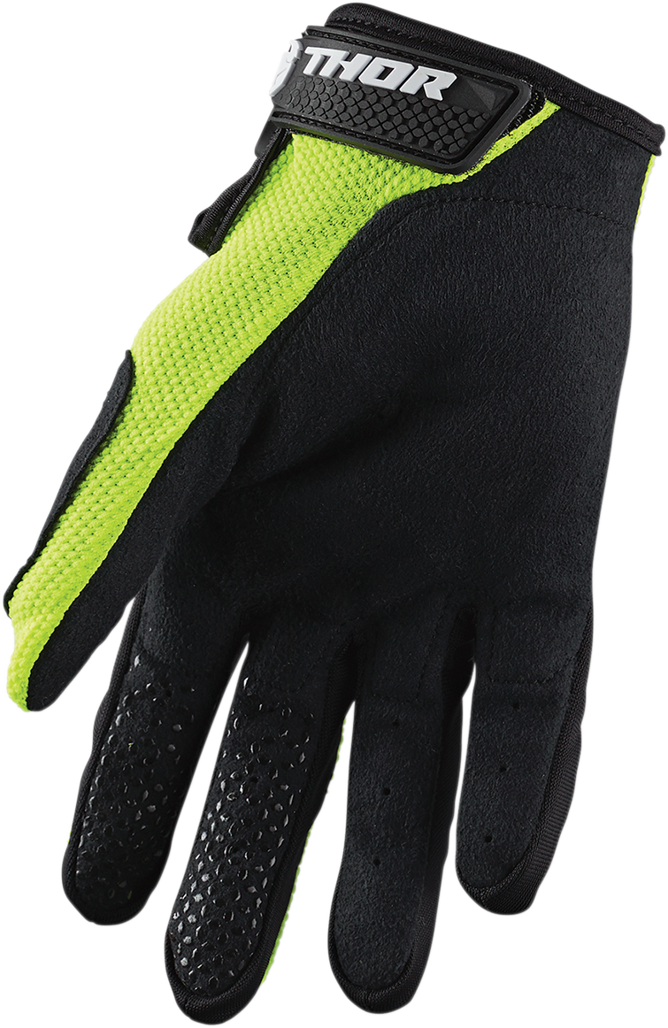 THOR Youth Sector Gloves - Acid/Black - XS 3332-1532