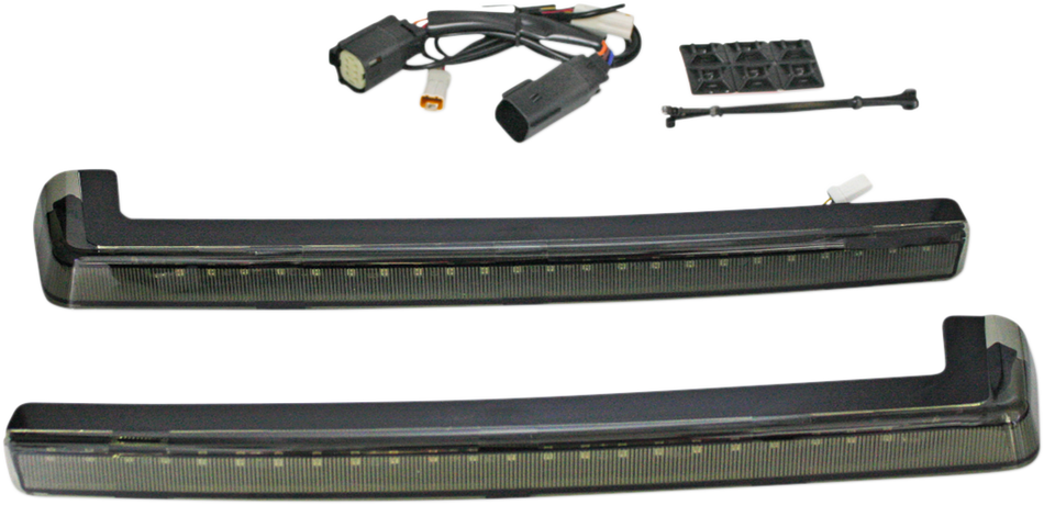 CUSTOM DYNAMICS LED Run/Brake/Turn Tour-Pak® Arms - Smoke Lens - 14+ PB-TP-ARM-14S