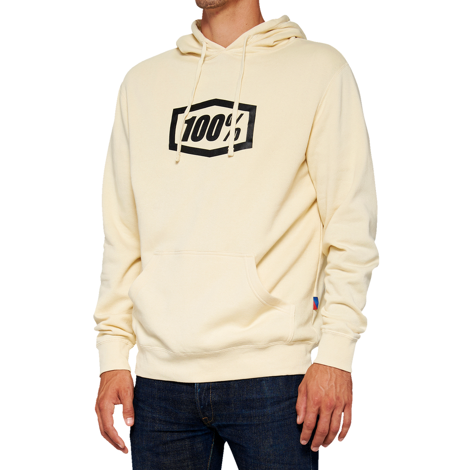100% Icon Pullover Hoodie - Chalk - Small 20029-00005