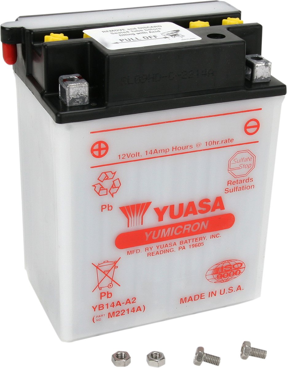 YUASA Battery - YB14A-A2 YUAM2214AIND