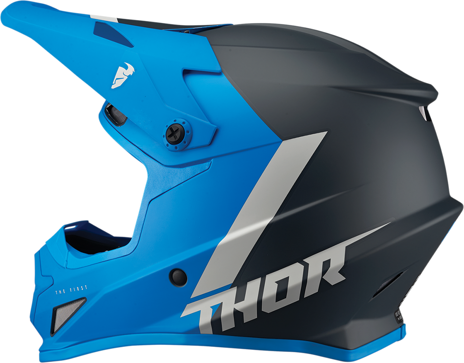 THOR Sector Helmet - Chev - Blue/Light Gray - Large 0110-7331