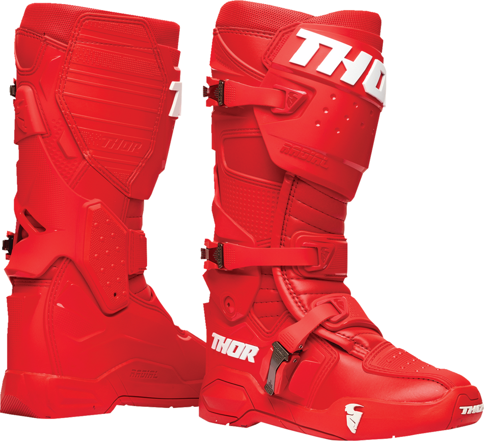 THOR Radial Boots - Red - Size 12 3410-2741