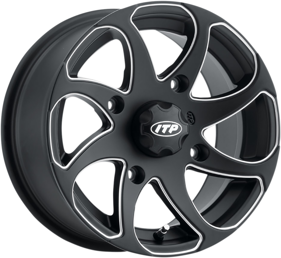 ITP Wheel - Twister - Directional - Front/Rear | Right - Milled Black - 14x7 - 4/110 - 5+2 1422326727BR