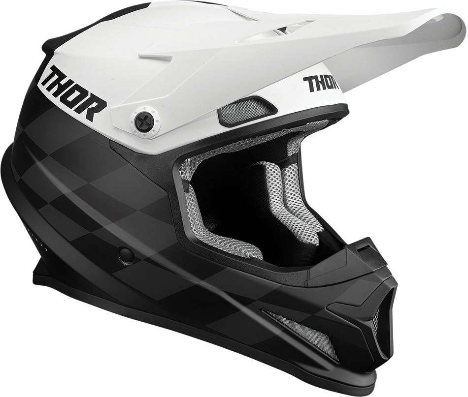 THOR Sector Helmet - Birdrock - Black/White - Large 0110-7355