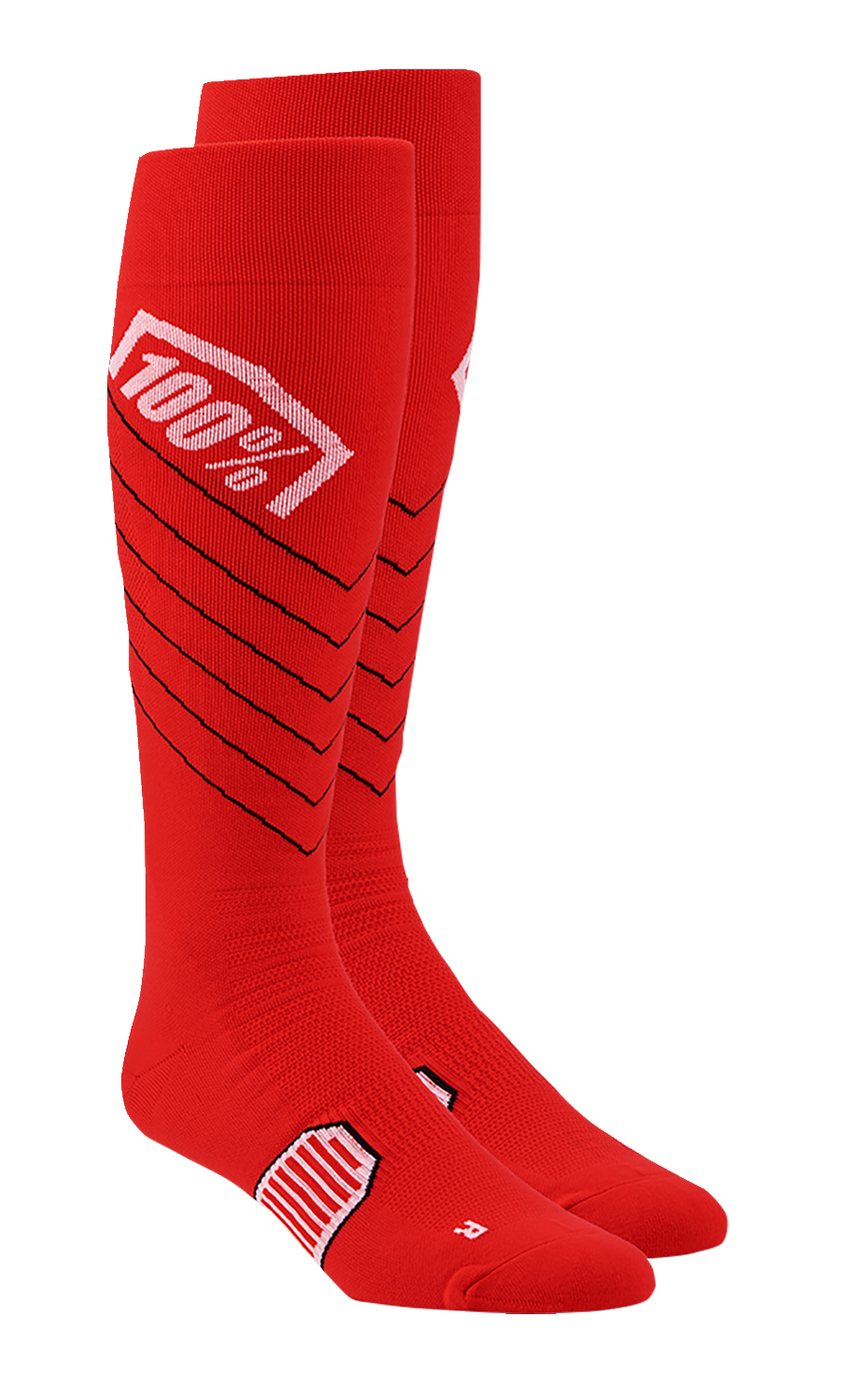 100% Hi-Side Performance Socks - Red - Large/XL 20054-00008