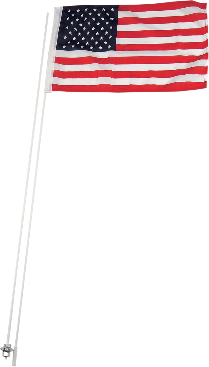 ATLANTIS Flag Pole and Mount - With 12' X 19 Flag - U.S.A. - 5