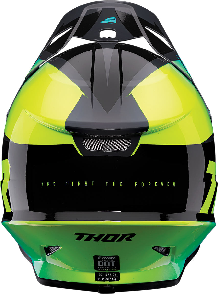 THOR Sector Helmet - Fader - Acid/Teal - XL 0110-6801