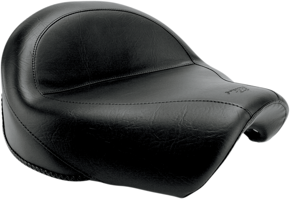 MUSTANG Seat - Vintage - Wide - Touring - Without Driver Backrest - Two-Piece - Smooth - Black 76071
