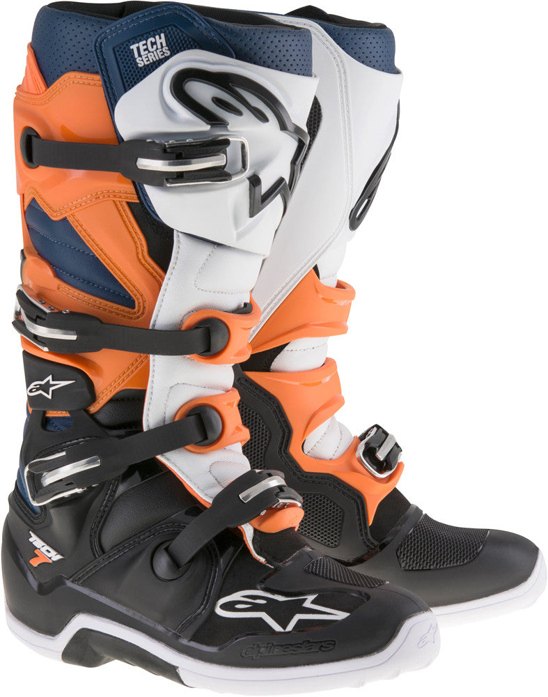 ALPINESTARS Tech 7 Boots Black/Orange/White/Blue Sz 05 2012014-1427-5