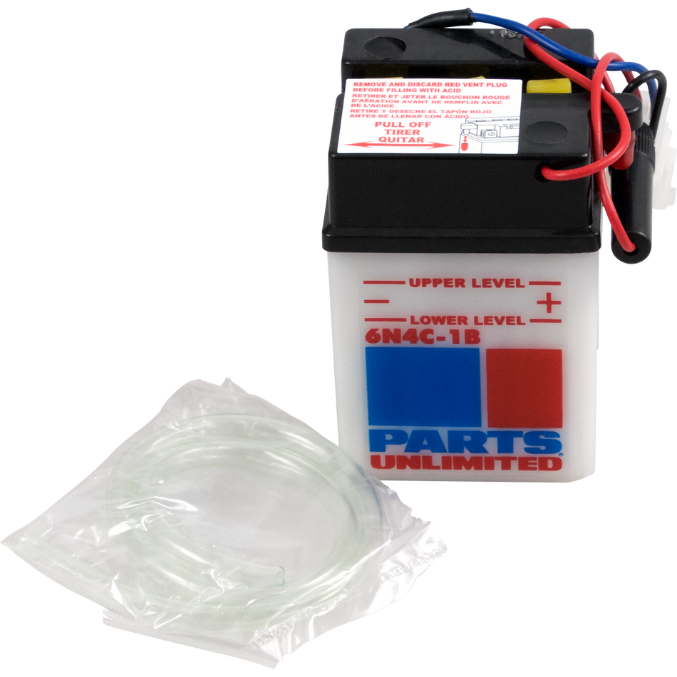 Parts Unlimited Conventional Battery 6n4c1b