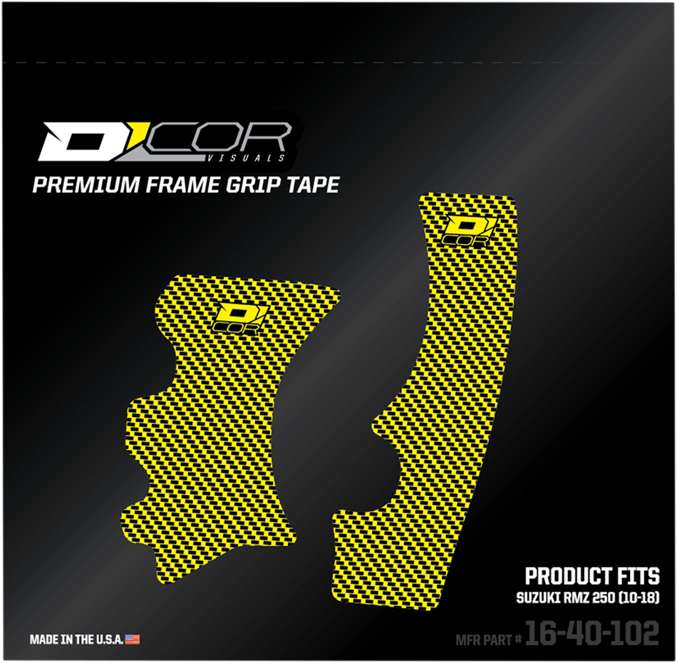D'COR VISUALS Frame Grip Tape - Yellow - Suzuki 16-40-102