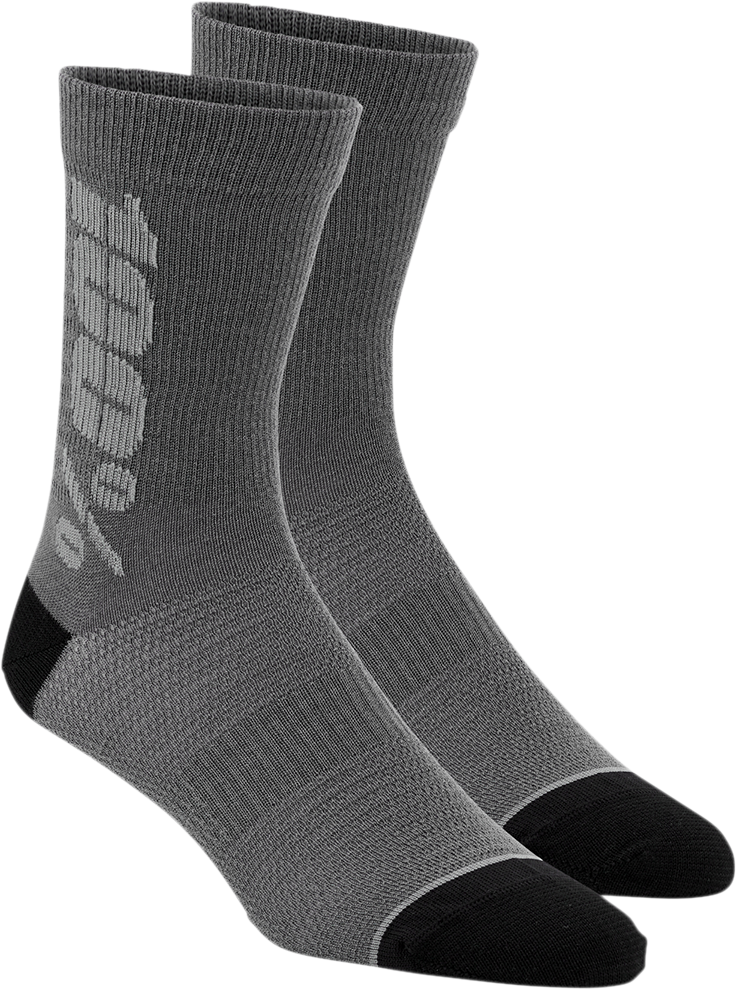 100% Rythym Socks - Charcoal/Gray - Large/XL 24006-457-18