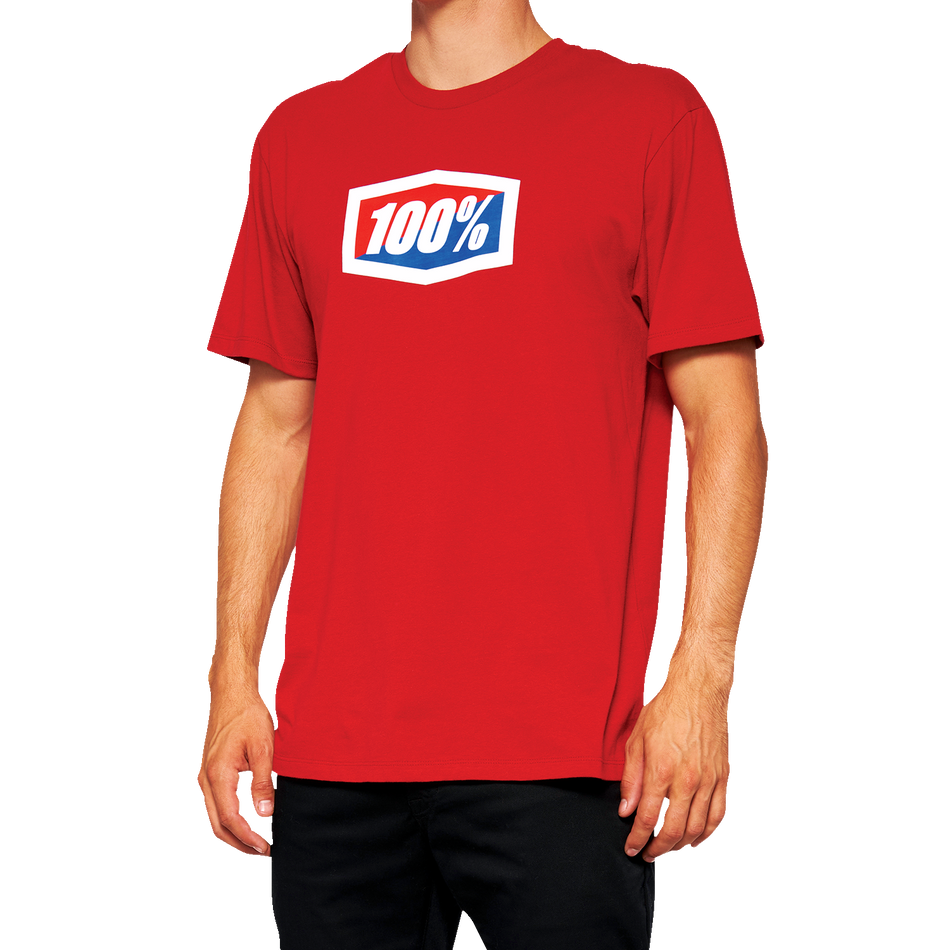 100% Official T-Shirt - Red - Medium 20000-00011