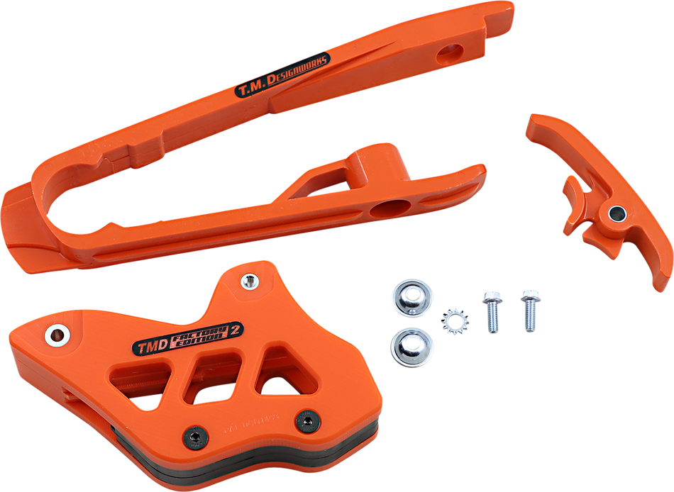 T.M. DESIGNWORKS Chain Guide/Slider - KTM - Orange DCK-KT3-OR