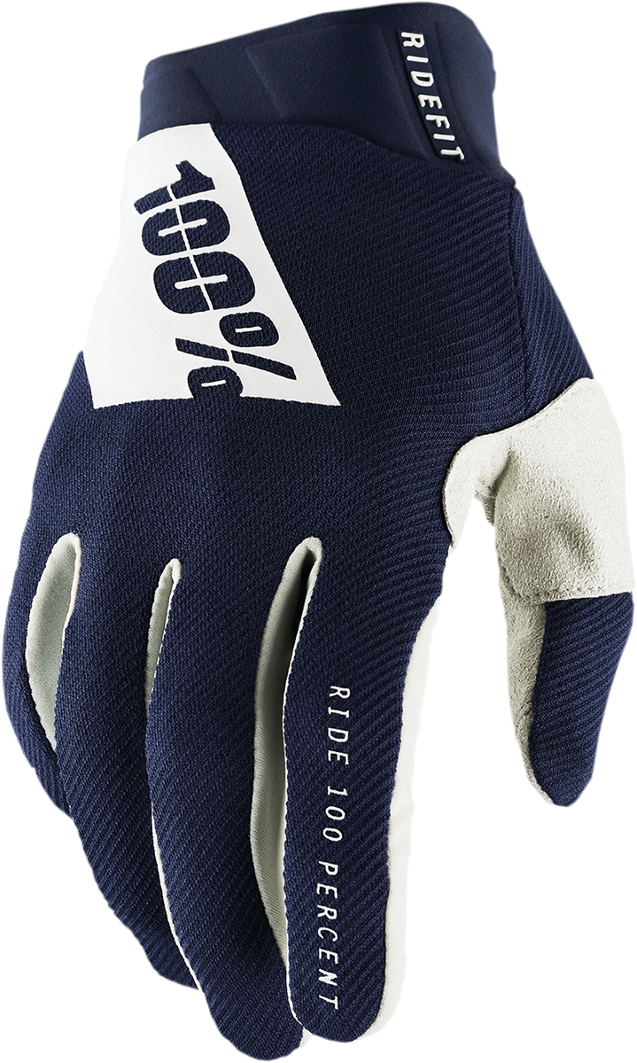 100% Ridefit Gloves - Navy/White - 2XL 10010-00029