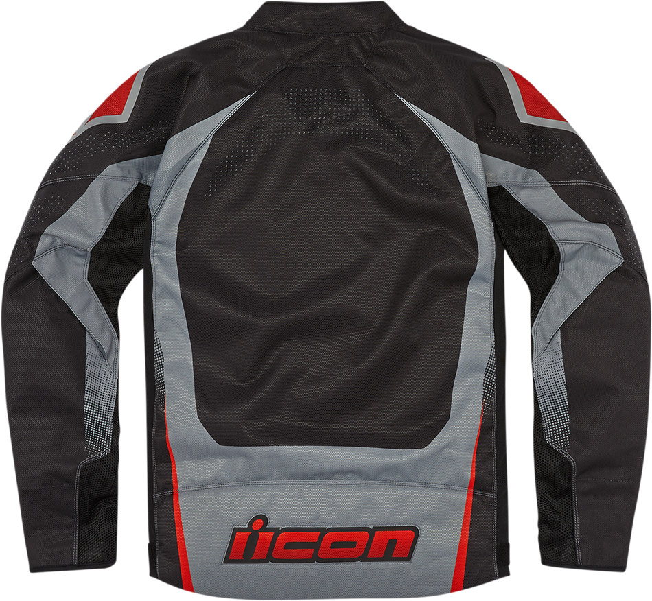 ICON Hooligan Ultrabolt Jacket - Black/Gray/Red - Large 2820-5530