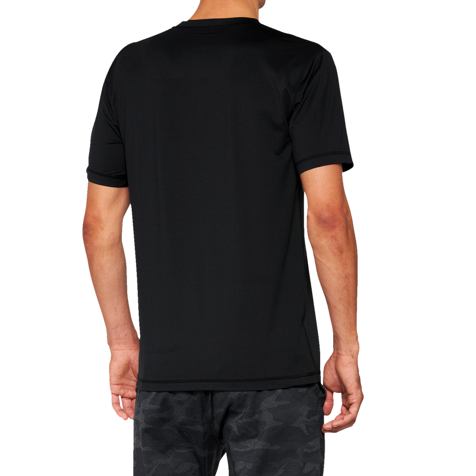 100% Mission Athletic T-Shirt - Black - Medium 20014-00001