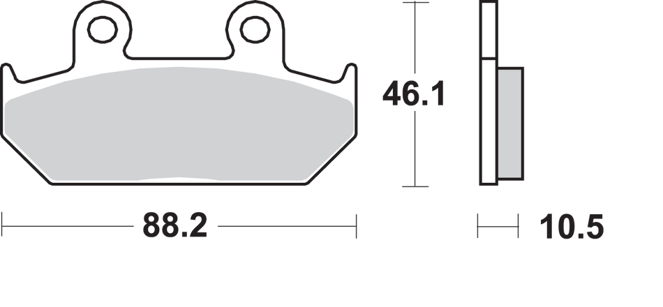 SBS HF Brake Pads - CB125TT 647HF