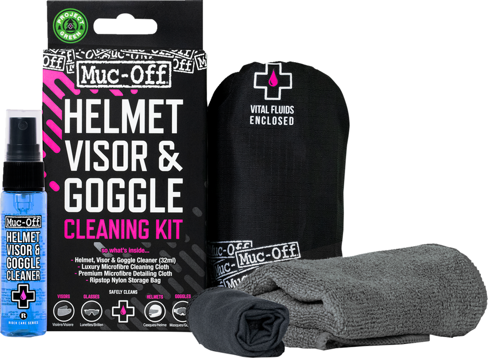MUC-OFF USA Visor, Lens & Goggle Cleaning Kit 20802