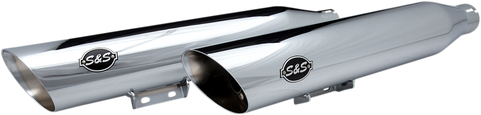 S&S CYCLE Slash Cut Race Mufflers - Chrome 550-0739