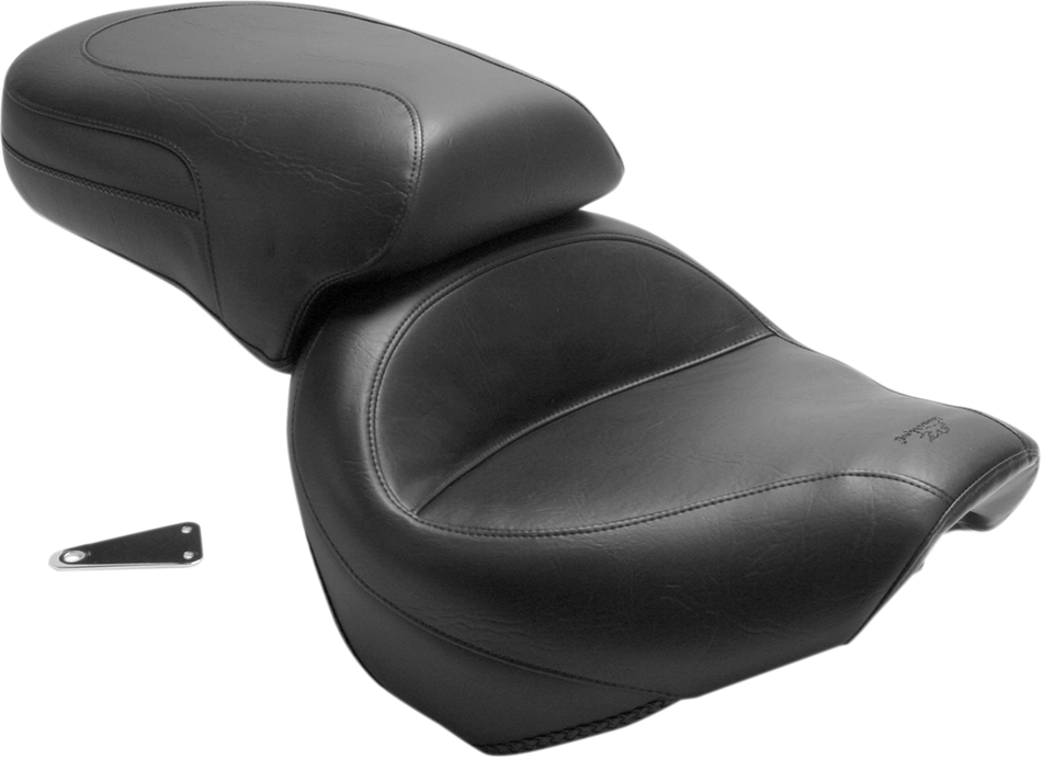 MUSTANG Seat - Vintage - Wide - Touring - Without Driver Backrest - One-Piece - Smooth - Black - XVS 75268