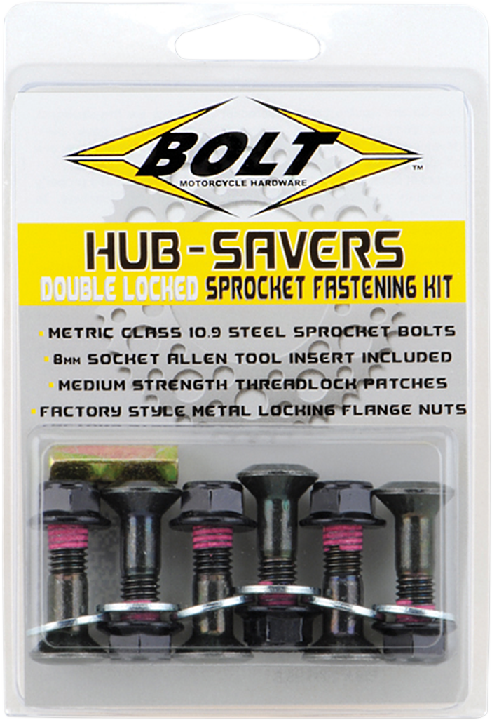 BOLT Sprocket Bolt - Black - 6-Pack 2008-HS.B
