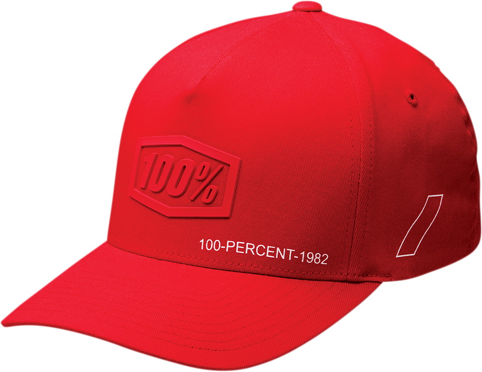 100% Youth Shadow Snapback Hat - Red - One Size 20092-003-01