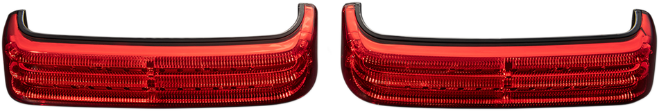 CUSTOM DYNAMICS Saddlebag LED Lights - Sequential - Black/Red PB-SBSEQ-SS8-BR