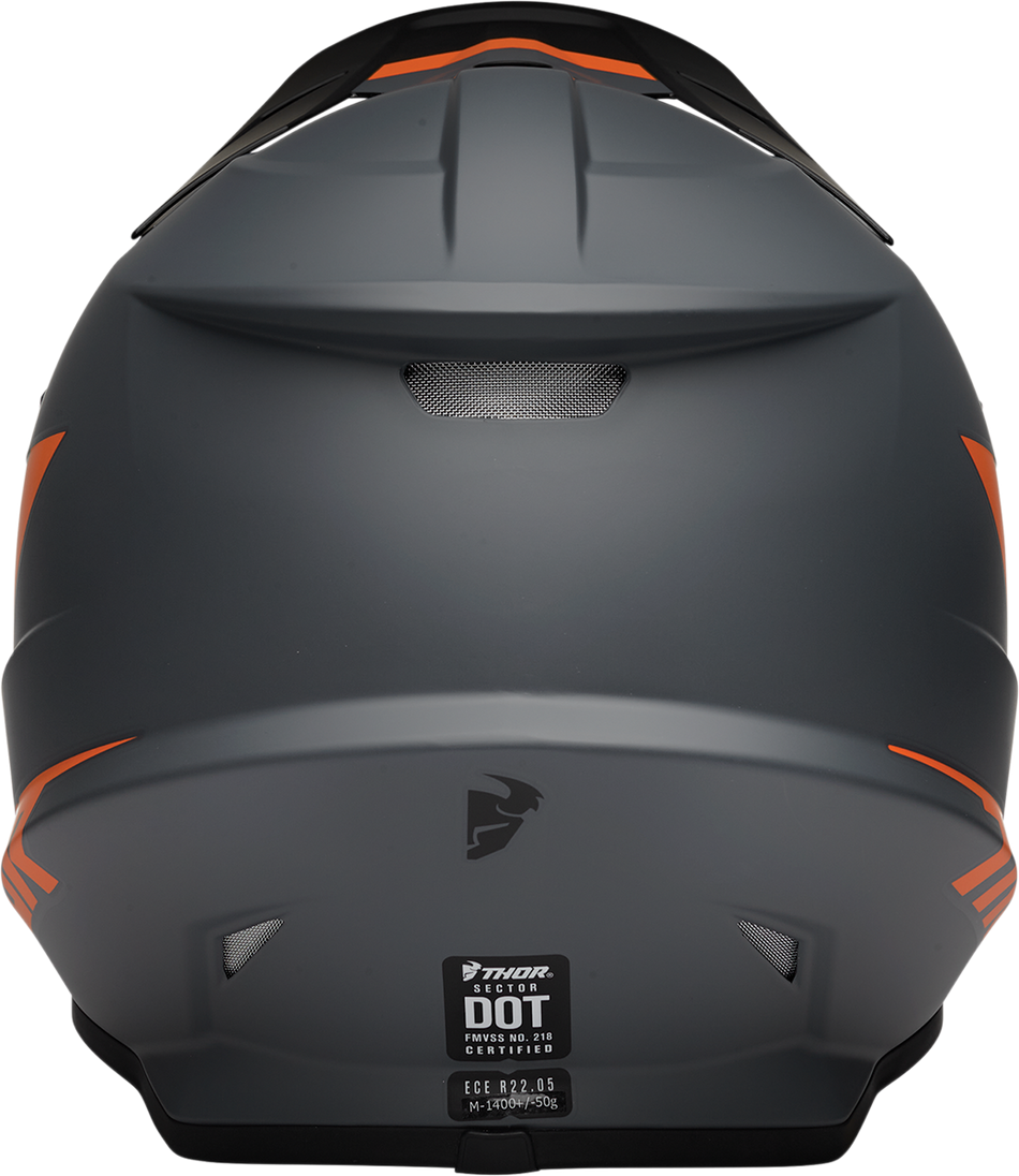 THOR Sector Helmet - Chev - Charcoal/Orange - Large 0110-7339